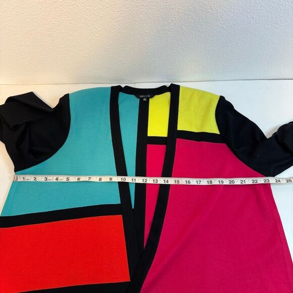 Misook Colorblock Open Front Cardigan Size PL - Picture 8 of 8